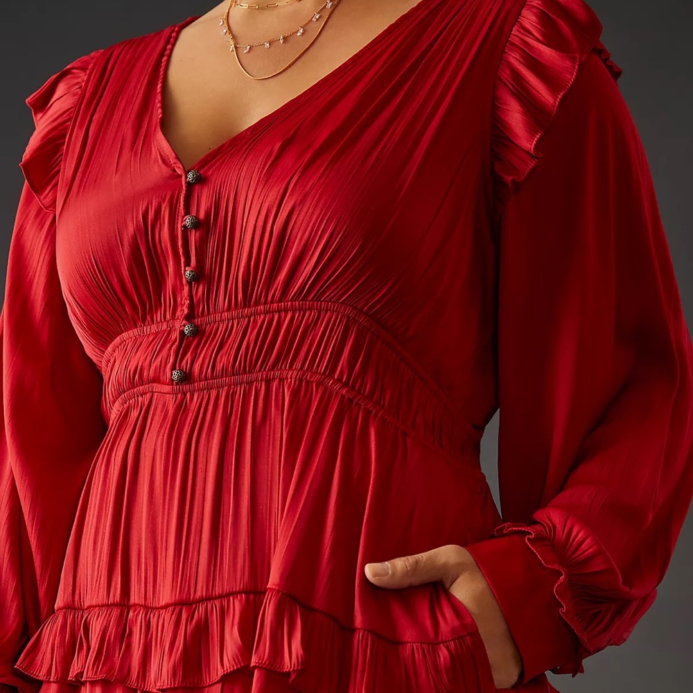 Tiered Ruffled Mini Dress - Picture 13 of 16